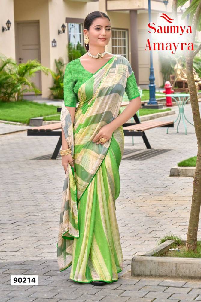 Amayra By Saumya Chiffon Brasso Sarees Wholesale Printed Sarees Wholesale Price In Surat